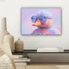 Eend - bril - Pastel canvas 2cm klein -sfeer6
