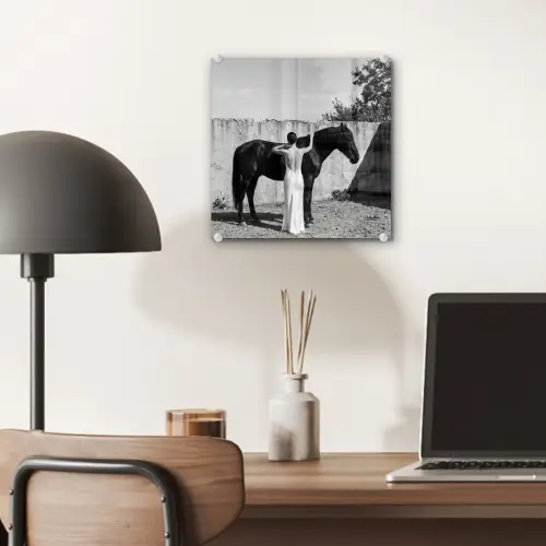 Vrouw - Paard - Artistiek plexiglas 5mm klein -sfeer6