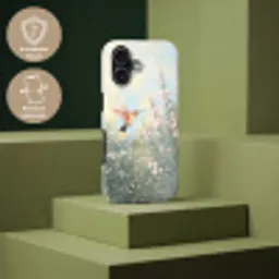 Kolibrie - Illustratie - Kleurrijk Toughcase MagSafe Apple iPhone 17 klein -USP_PrintM_DE