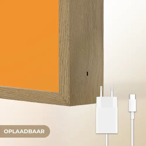 Takken - Bladeren - Minimalistisch - Blauw Light Box met batterij (Wandlamp) middel -USP_websiteoplaadbaarNL
