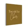 Groen - Too old for cher - Roze aluminium wit klein -3d
