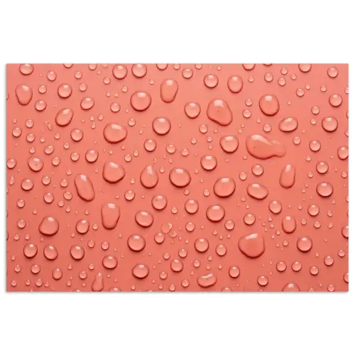 Water - Druppels - Roze poster papier klein -3d
