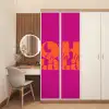 Oh la la - Roze - Oranje - Gestapelde letters deurposter klein -sfeer3