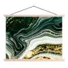 Marmerlook - Goud - Groen - Glitter - Design - Marmer textielposter latten blank klein -3d