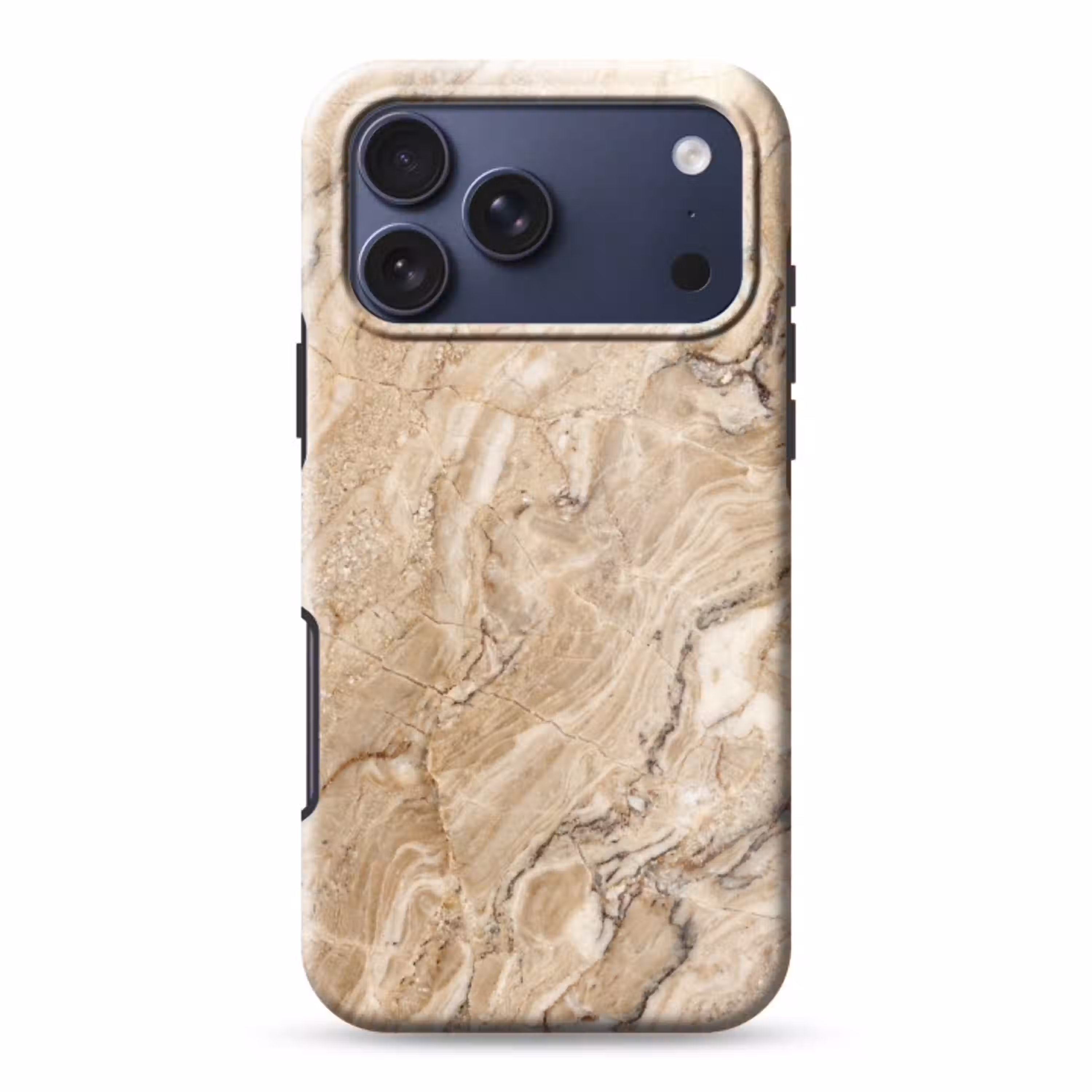 Textuur - Aders - Abstract - Modern - Beige Toughcase MagSafe Apple iPhone 17 Pro Max klein -3d