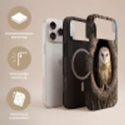 Kerkuil - Boom - Natuur - Bruin Toughcase MagSafe Apple iPhone 17 Pro Max klein -USP_Lagen_NL