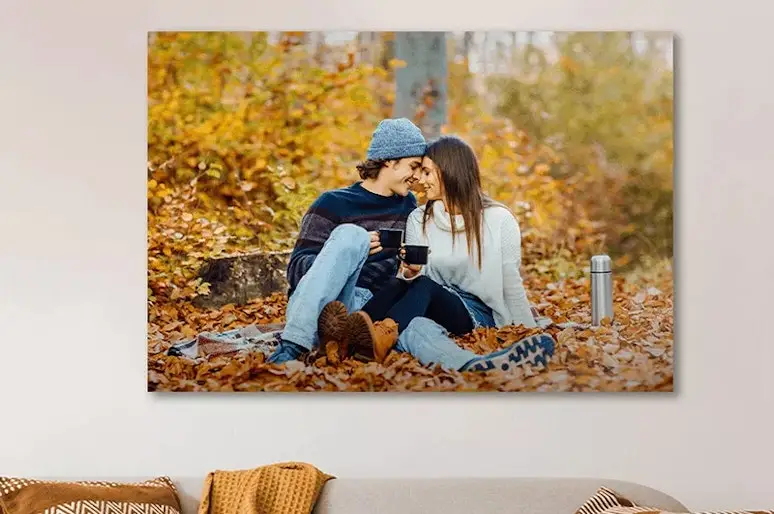Herfst foto op canvas