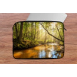 Bos - Beek - Zonlicht - Natuur - Groen laptophoes neopreen klein -tafel