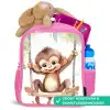 Aap - Dier - Kinderen - Jungle Kinderrugzak - Roze middel -inhoud_NL