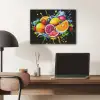 Fruit - Graffiti - Kleurrijk - Sinaasappel - Aardbei - Abstract PET vilt klein -sfeer5