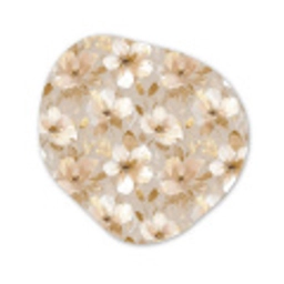 Bloemen - artistiek - Goud Wandcirkel Organisch Forex 3mm klein 629 -3d