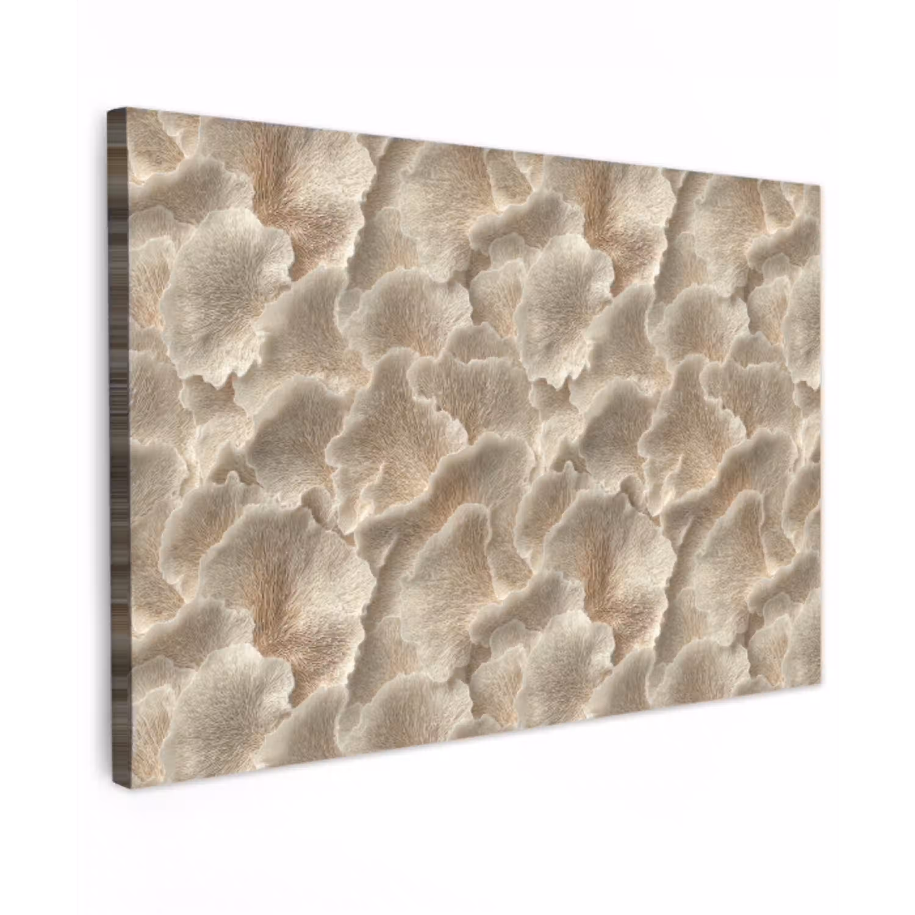 Waaierstructuren - Beige - Vezeltextuur canvas 2cm klein 34 -z3d