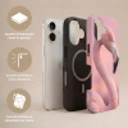 Flamingo - Portret - Roze Toughcase MagSafe Apple iPhone 17 klein -USP_Lagen_FR