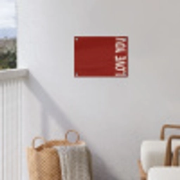 Schuin - Loveyou - Rood tuinposter los doek klein -sfeer8