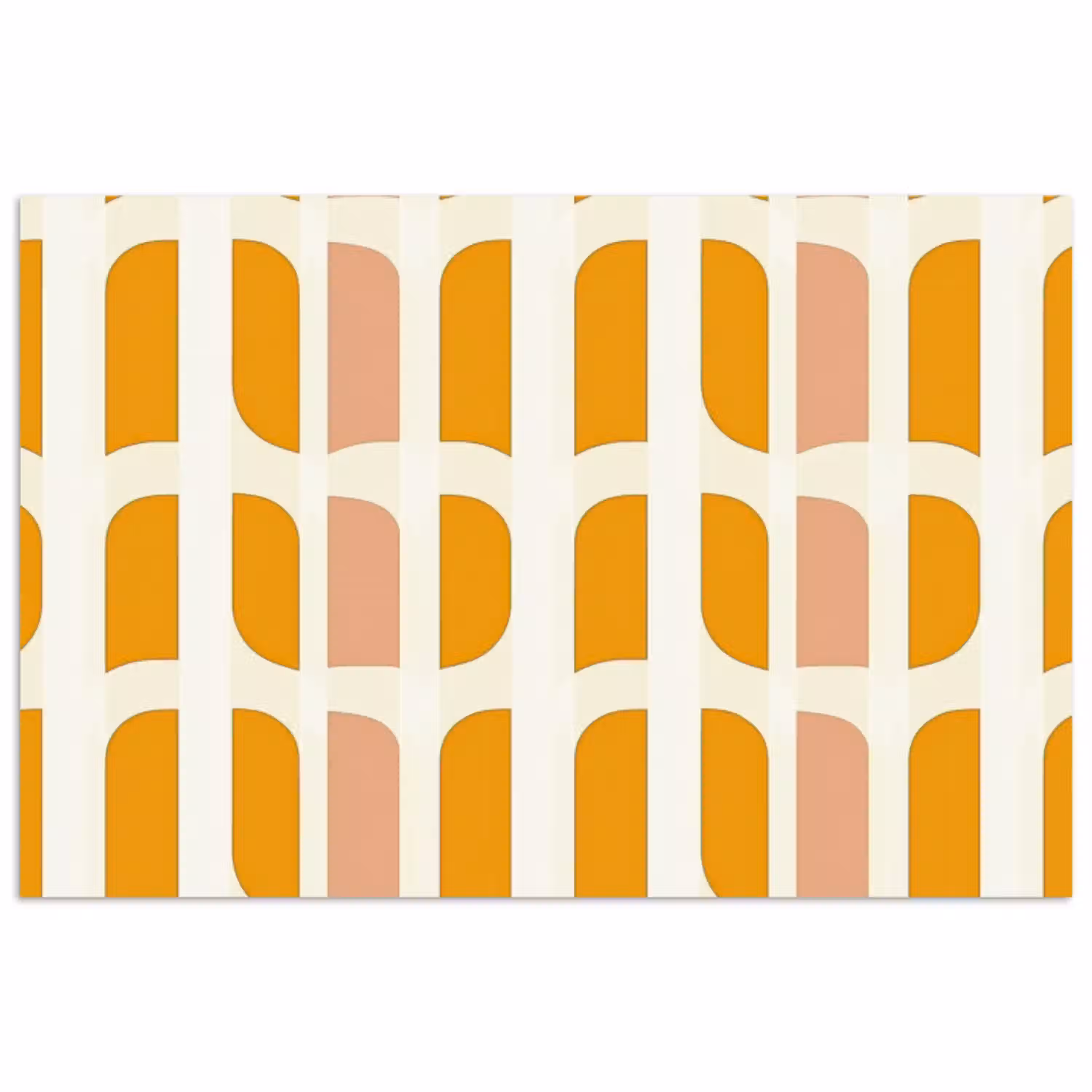 Geometrisch - Patroon - Geel - Roze poster papier klein 62 -3d