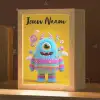 Monster - Snoep - Geel - Kleurrijk Light Box met kabel (Kinderlampje) klein -zzz_3d_website