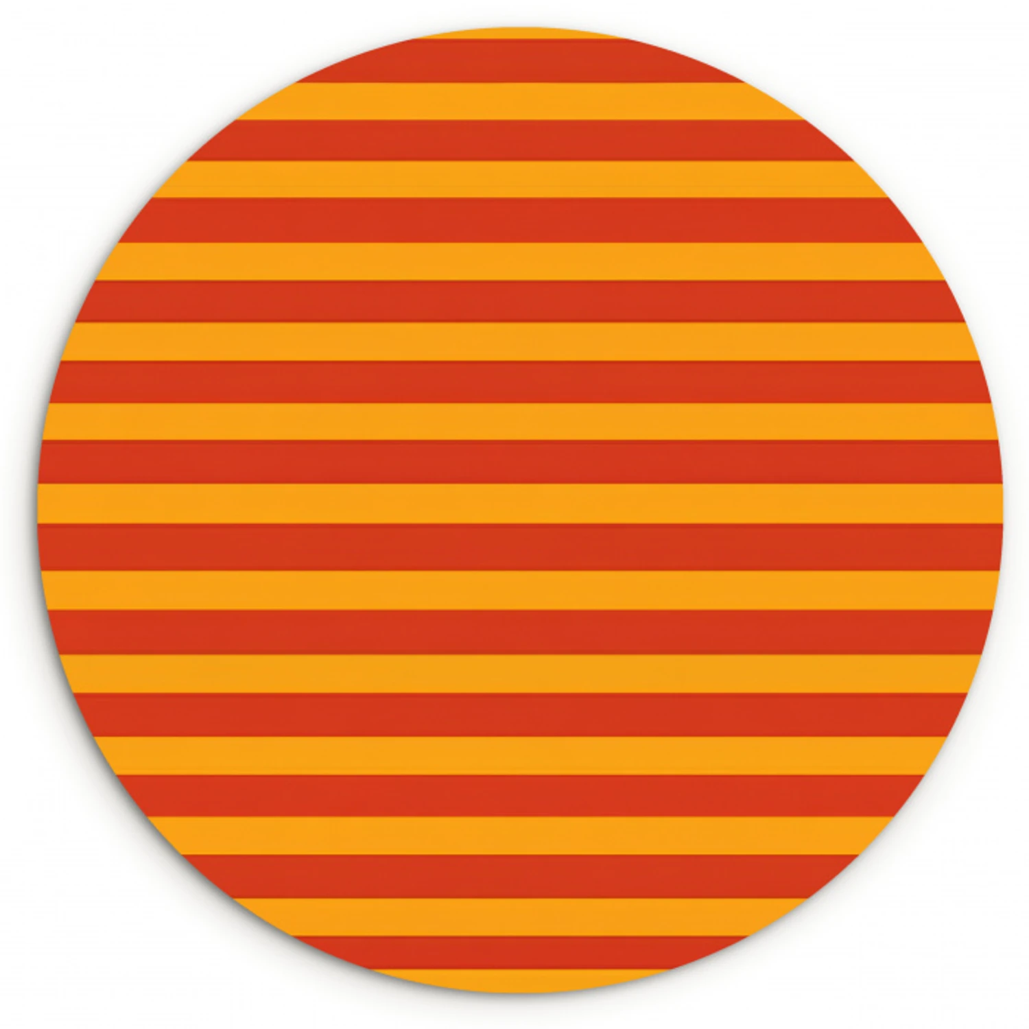 Strepen - Patroon - Oranje Wandcirkel kunststof plaat 5mm dik klein 188 -3d