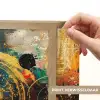 Kunst - Abstract - Aesthetic - Goud Light Box met batterij (Wandlamp) middel -USP_websiteprintNL