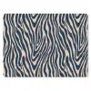 Zebra - Patroon - Blauw - Beige muismat rubber klein 262 -3d