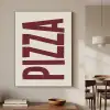 Pizza - Vintage - Decoratie - Japandi Textielframe zwart klein -sfeer2