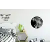 Dieren - Leeuw - Zwart - Wit - Portret Wandcirkel aluminium klein -kinderkamer
