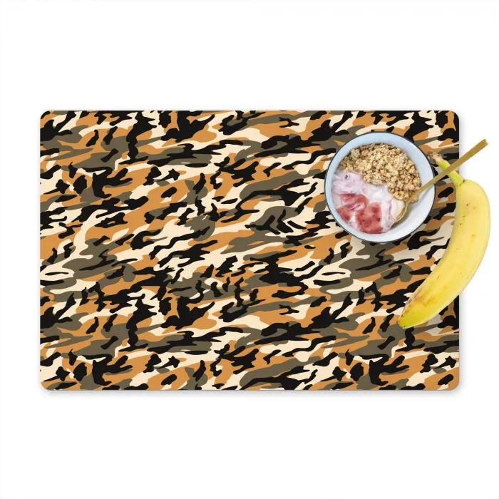 Camouflage - Aardetinten - Patroon Placemat vinyl groot 368 -zzzproduct_Kitchenyeah-website