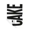 Zwart - Cake - Eten - Decoratie Muursticker klein -3d