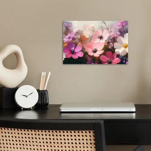 Bloemen - Kleurrijk - Bloei poster papier klein -sfeer1