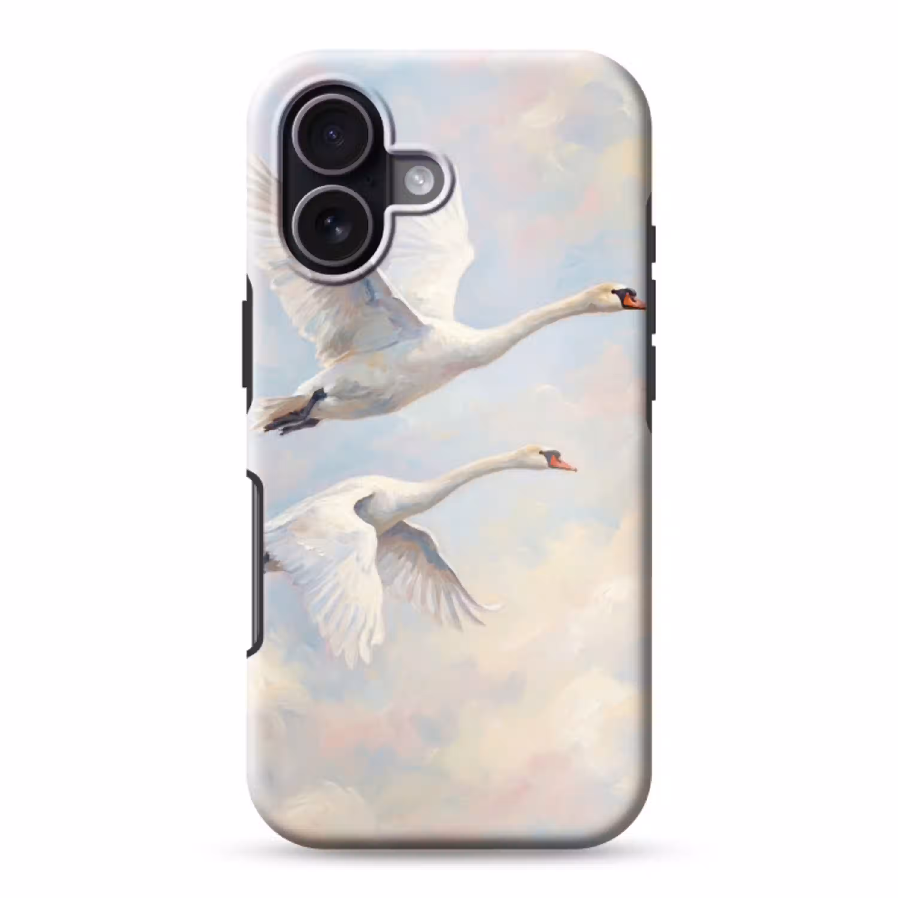 Vogel - Vliegend - Lucht - Modern - Pastel Toughcase MagSafe Apple iPhone 17 klein -3d