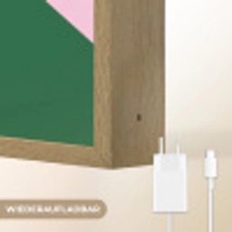 Groen - Teskt - This is art - Roze Light Box met batterij (Wandlamp) middel -USP_websiteoplaadbaarDE