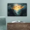 Vogels - Zon - Bomen - Groen canvas 2cm klein -sfeer4