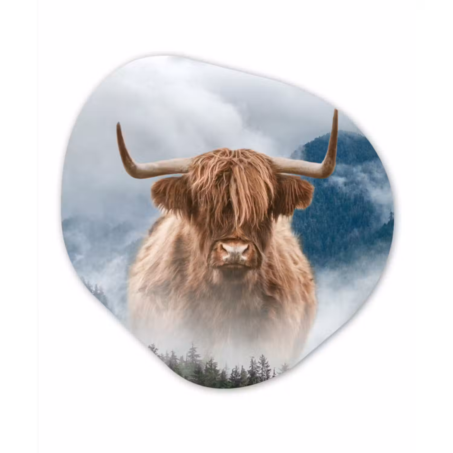 Organische Formen – Aluminium – Schotse hooglander - Mist - Berg