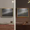 Zeebrapad - Hardloper - Zwart - Wit Light Box met batterij (Wandlamp) middel -sfeer3