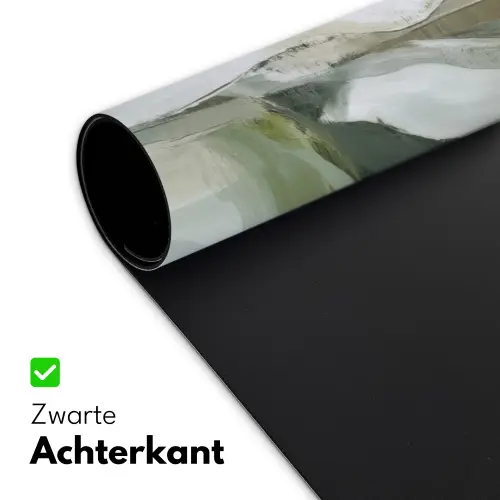Natuur - Abstract - Groen - Penseelstreken Muismat XXL klein -sfeer2