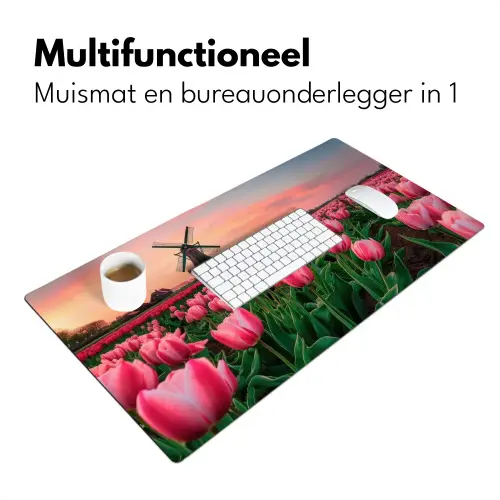 Tulpen - Molen - Nederland Muismat XXL klein -sfeer4