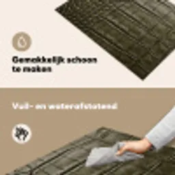 Krokodillenleer - Structuur - Groen Inductie beschemer met haakjes klein -ky-schoon-nl