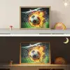 Voetbal - Goal - Doelnet - Vuur Light Box met batterij (Wandlamp kind) middel -sfeer3_kind