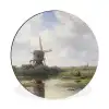 Molen - Willem Roelofs - Oude meesters - Kunst Wandcirkel aluminium klein -3d