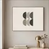 Halve cirkels - Aardetinten - Grafisch Textielframe zwart klein -sfeer2
