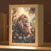 Leeuw - Dieren - Bloemen - Jungle Light Box met kabel klein -zzz_3d_website