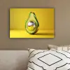 Avocado - Discobal - Geel - Glitter canvas 2cm klein -sfeer3