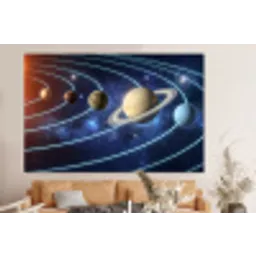 Ruimte - Zonnestelsel - Blauw forex 5mm xxl -bovenbank
