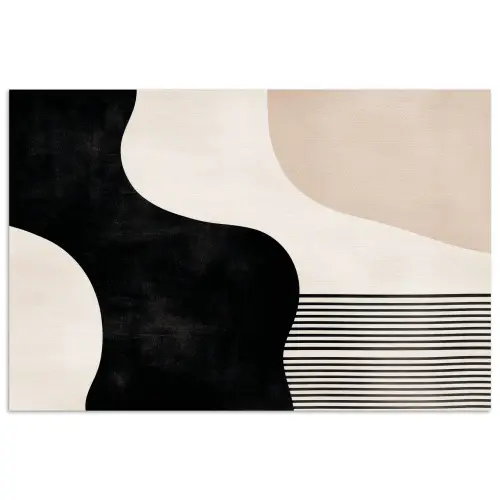 Abstract - Japandi - Beige - Modern poster papier klein -3d