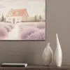 Lavendelveld - Huis - Paars PET vilt klein -sfeer6_closeup