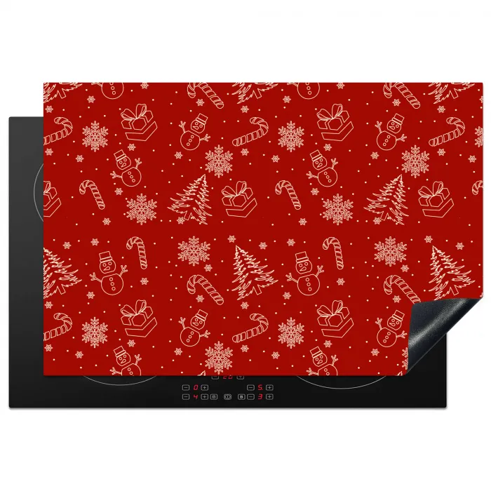 Illustratie - Kerstsymbolen - Rood Inductie beschermer vinyl 3mm klein 276 -3d