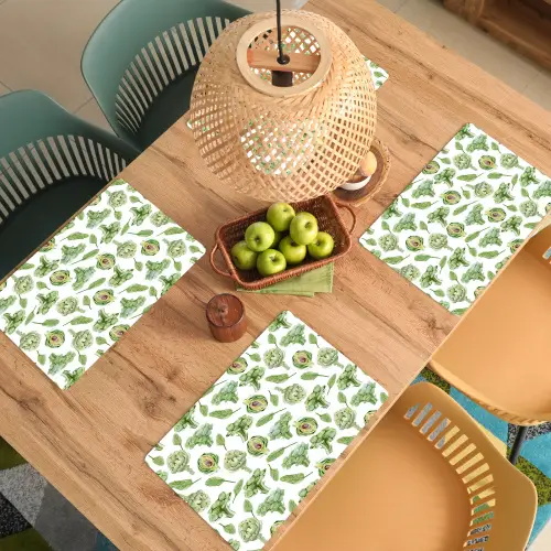 Groene - Groente - Broccoli - Artisjokken Placemat vinyl groot 368 -zzsfeer5_Kitchenyeah-website