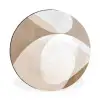 Ovale vormen - Transparant - Zachte overgang Wandcirkel aluminium klein -3d