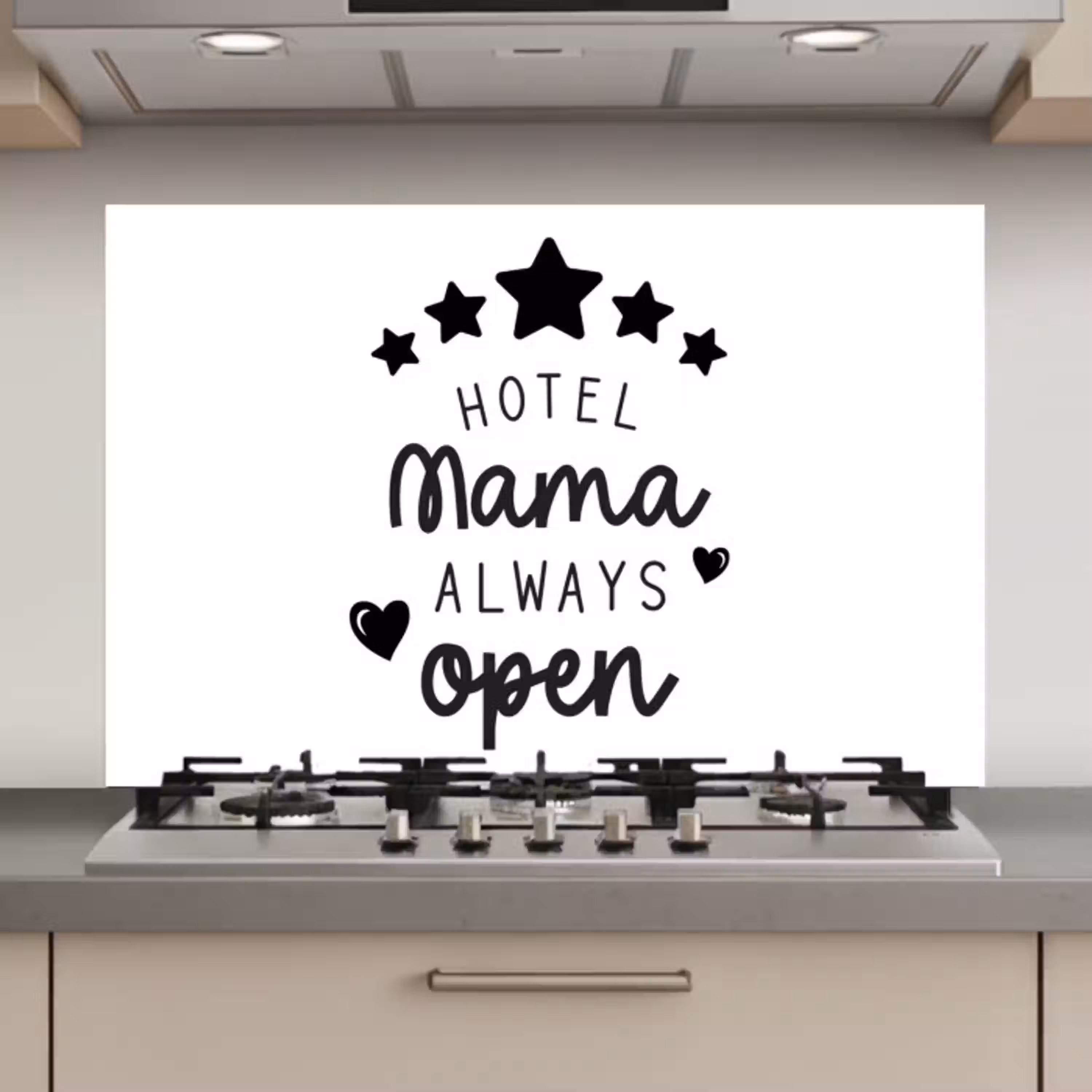 Spreuken - Hotel mama always open - Mama - Quotes keuken achterwand spatscherm klein -3d_website