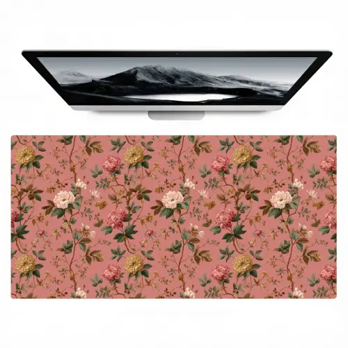 Klassiek - Botanisch - Roze Muismat XXL klein 681 -zzz3d