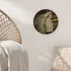 Meisje in witte kimono - Schilderij van George Hendrik Breitner Wandcirkel kunststof plaat 5mm dik klein -sfeer5
